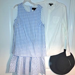 Nwt Lot of 2 Victoria Beckham Girls Easter Dresses Gingham XL